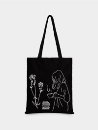 PaulDavis Bolso de Mano 0198 Negro 35 x 40 cm Tote Bag de Poliéster y Algodón
